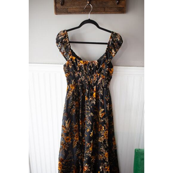 Anthropologie Hutch Floral Burnout Midi Dress Medium - Picture 3 of 5